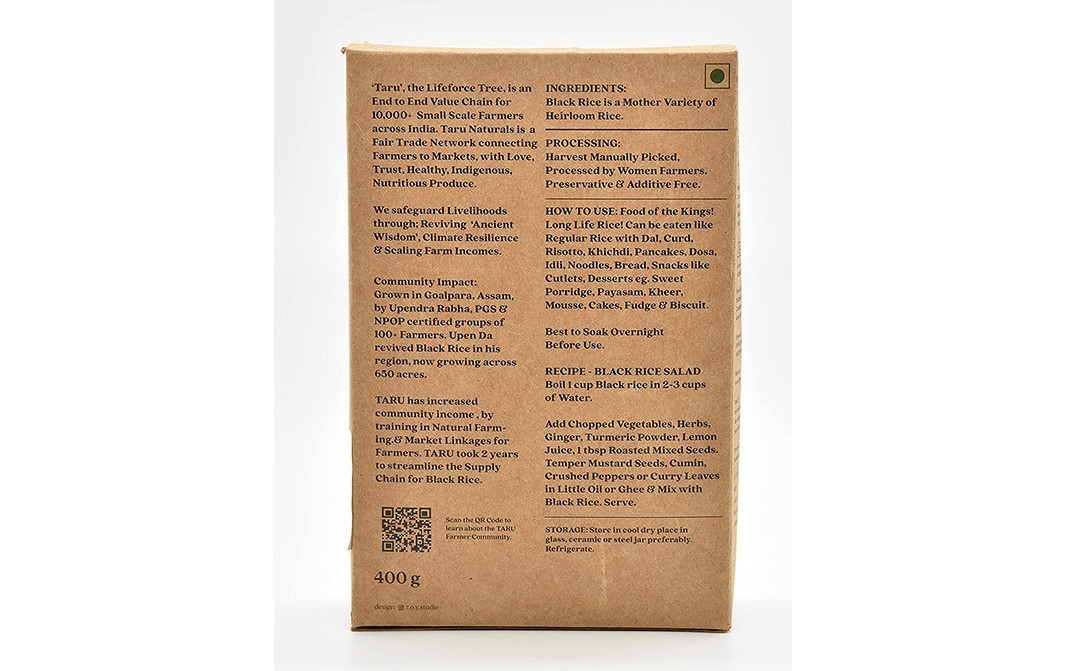 Taru Royal Black Rice    Pack  400 grams